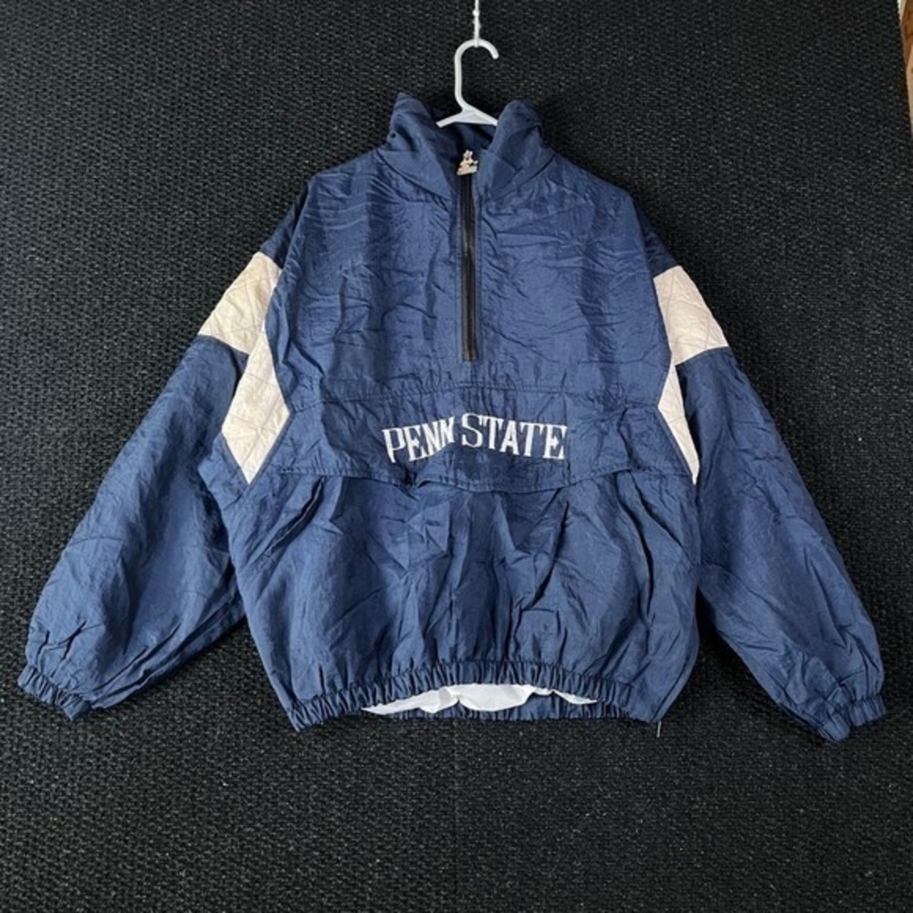Starter Penn State Nittany Lions Vintage 1/4 Zip Pullover Jacket VTG Blue Men XL